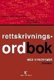 Omslagsbilde:Rettskrivningsordbok med synonymer