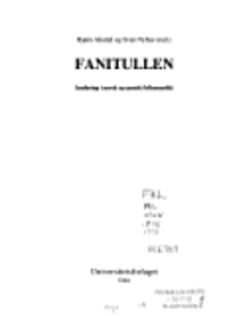 Fanitullen - innføring i norsk og samisk folkemusikk