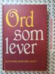 Omslagsbilde:Ord som lever