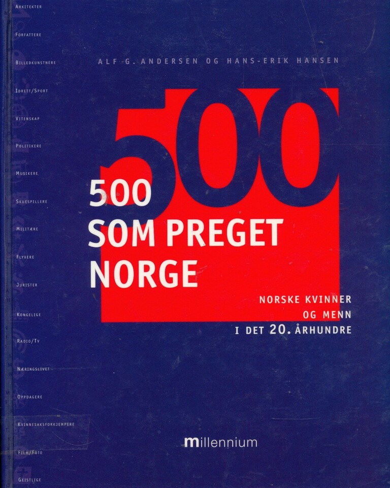 500 som preget Norge : norske kvinner og menn i det 20. århundre