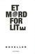 Omslagsbilde:Et Mord for lite : 13 krimnoveller