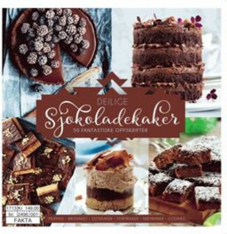 Deilige sjokoladekaker : 50 fantastiske oppskrifter