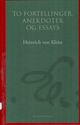 Omslagsbilde:To fortellinger, anekdoter og essays