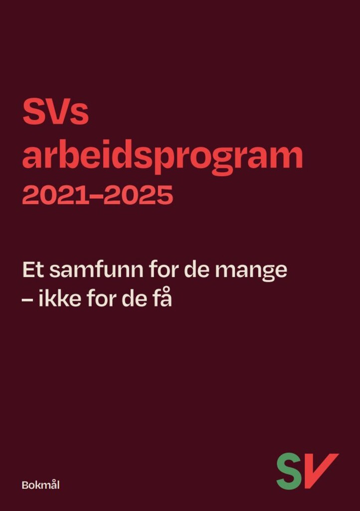 SVs arbeidsprogram 2021-2025