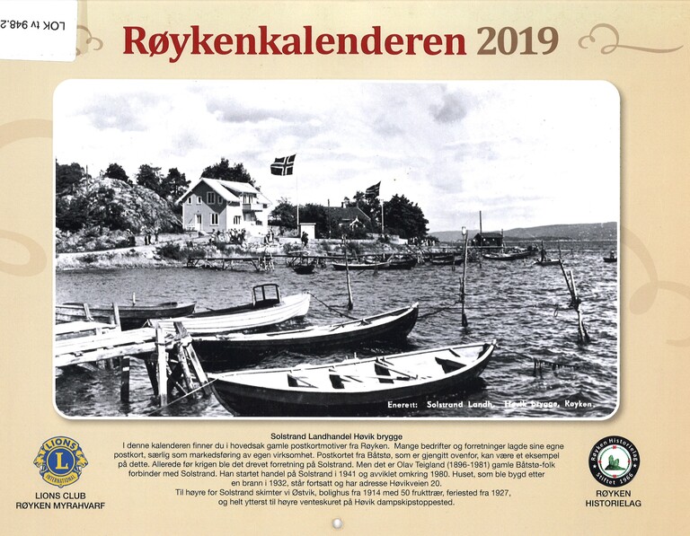 Røykenkalenderen 2019 : Seilskuter og gamle postkort fra Røyken