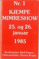 Omslagsbilde:Kjempe mimreshow -1985 : 25. og 26. januar 1985 . Nr. 1