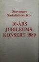 Omslagsbilde:10 års-jubileumskonsert april 1989