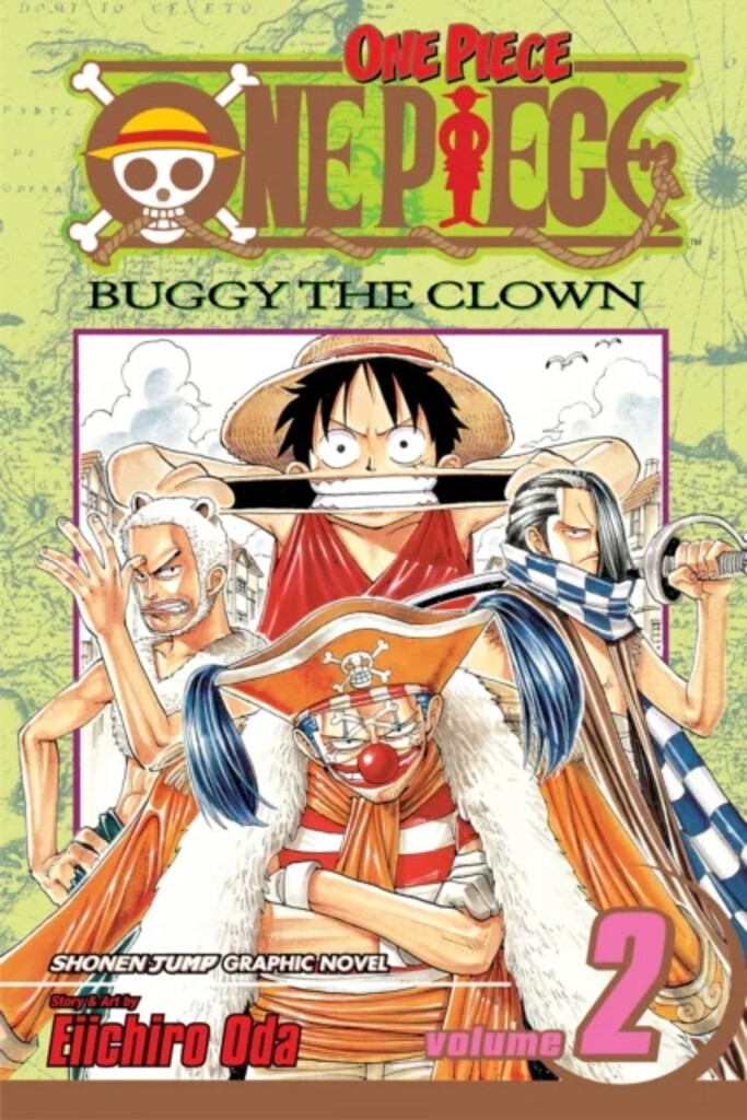 One piece. 2. Buggy the clown